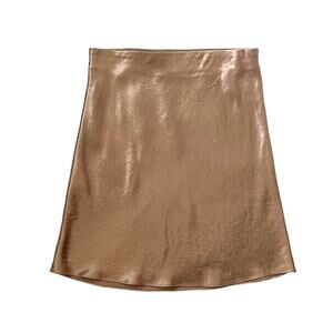 Aritzia Babaton Satin Slip Mini Skirt - Dark Champagne - Size 8